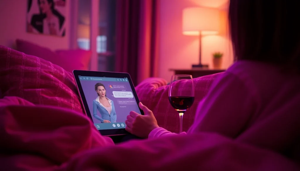 Engaging ai porn chat scene with an intimate AI conversation.